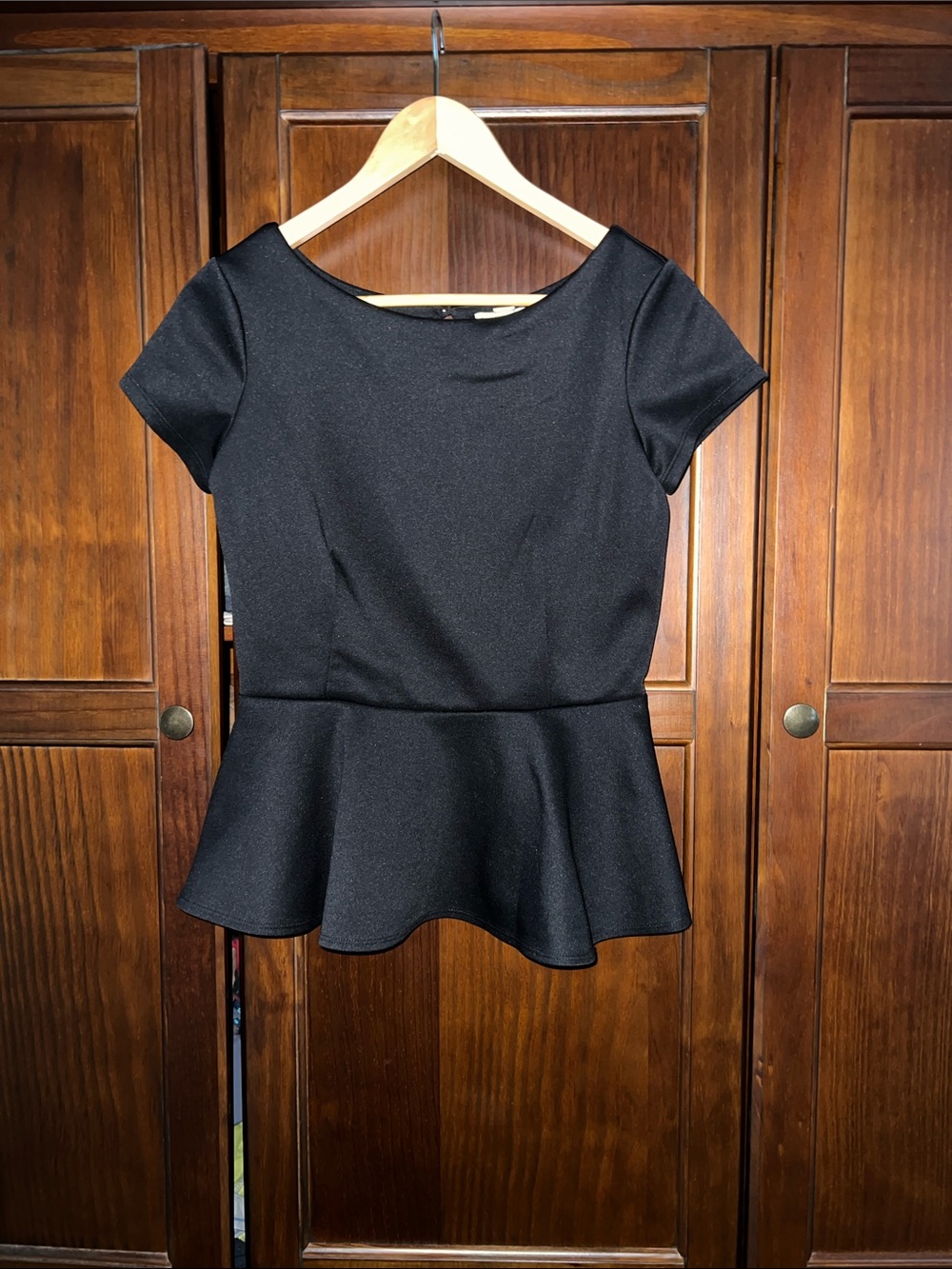 Corpcore Business Whimsigoth Cap Sleeve Peplum Top S